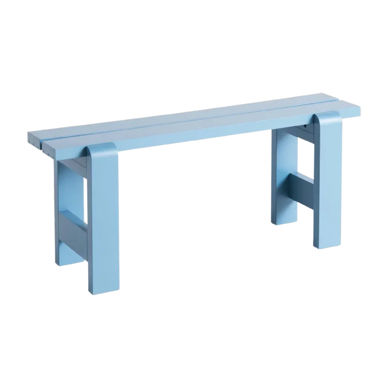Banc en pin laqué bleu azure 111 x 23 x 45 cm Weekday - Hay