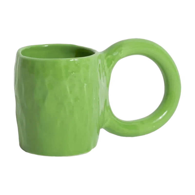 Mug en faïence pistache 9 cm Donut - Petite Friture