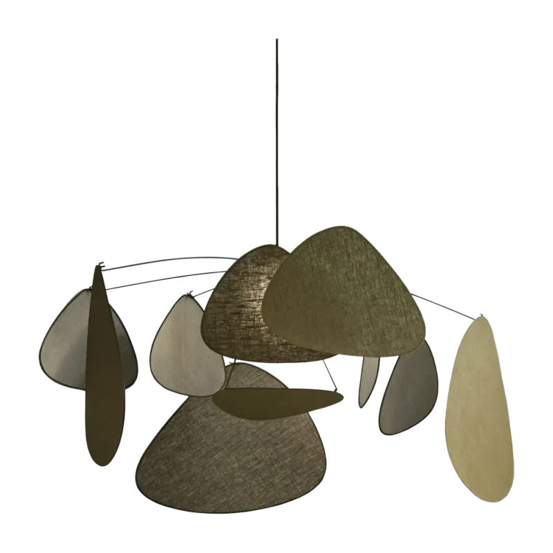 Suspension en lin kaki et noir 110 cm Screen - The Cool Republic x Market set