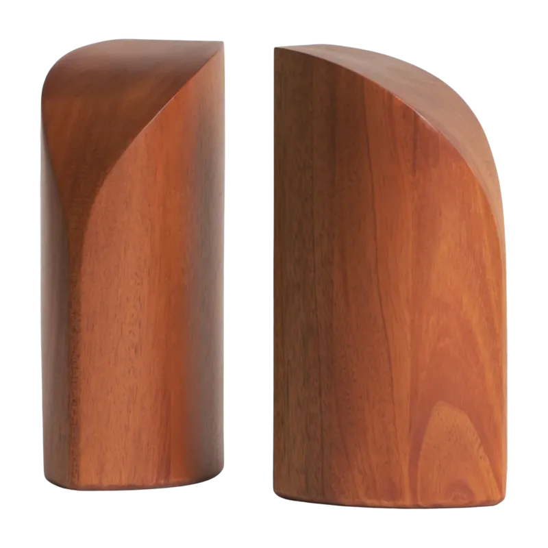 Set de 2 serre-livres en acajou massif PI - Ethnicraft Accessories