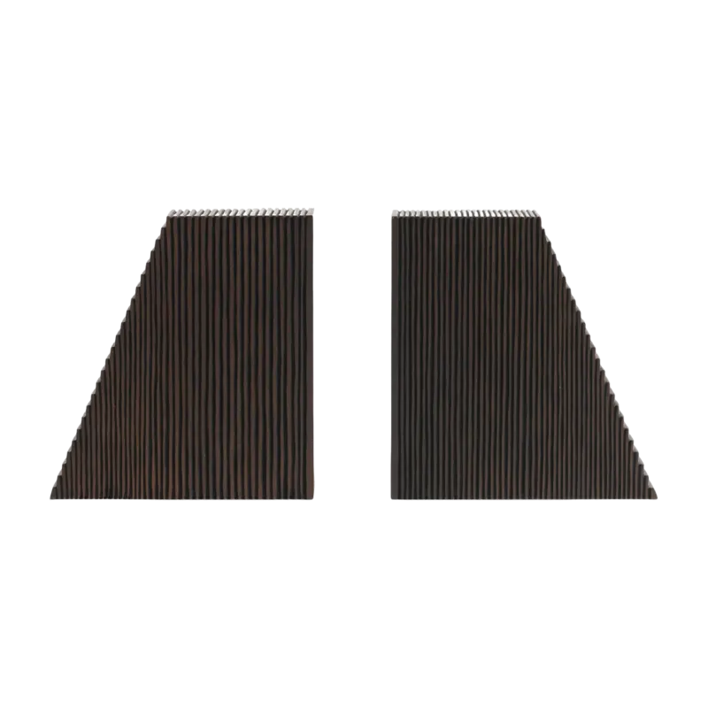Set de 2 serre-livres en acajou massif foncé Grooves - Ethnicraft Accessories
