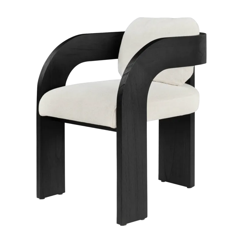Chaise de salle à manger en bois noire Maravi - Versmissen