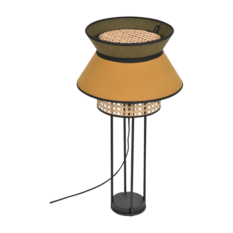 Lampe Cannage Kaki/Curry Market Set Singapour D30Cm. - Market Set
