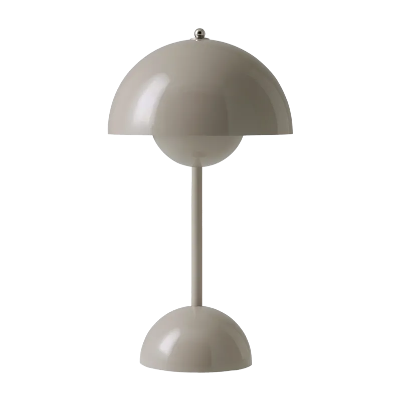 Lampe à poser sans fil grey beige Flowerpot VP9 - &tradition