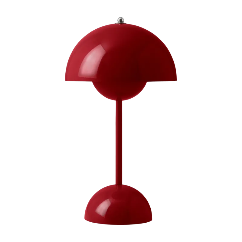 Lampe à poser sans fil vermilion red Flowerpot VP9 - &tradition