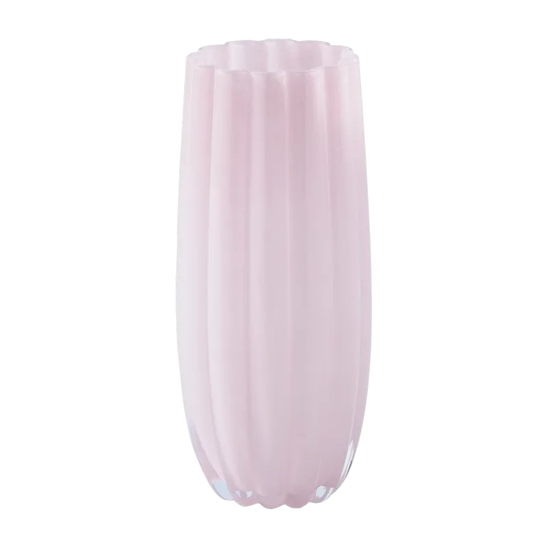 Vase en verre rose clair 13 x 27 cm Melon - Pols Potten
