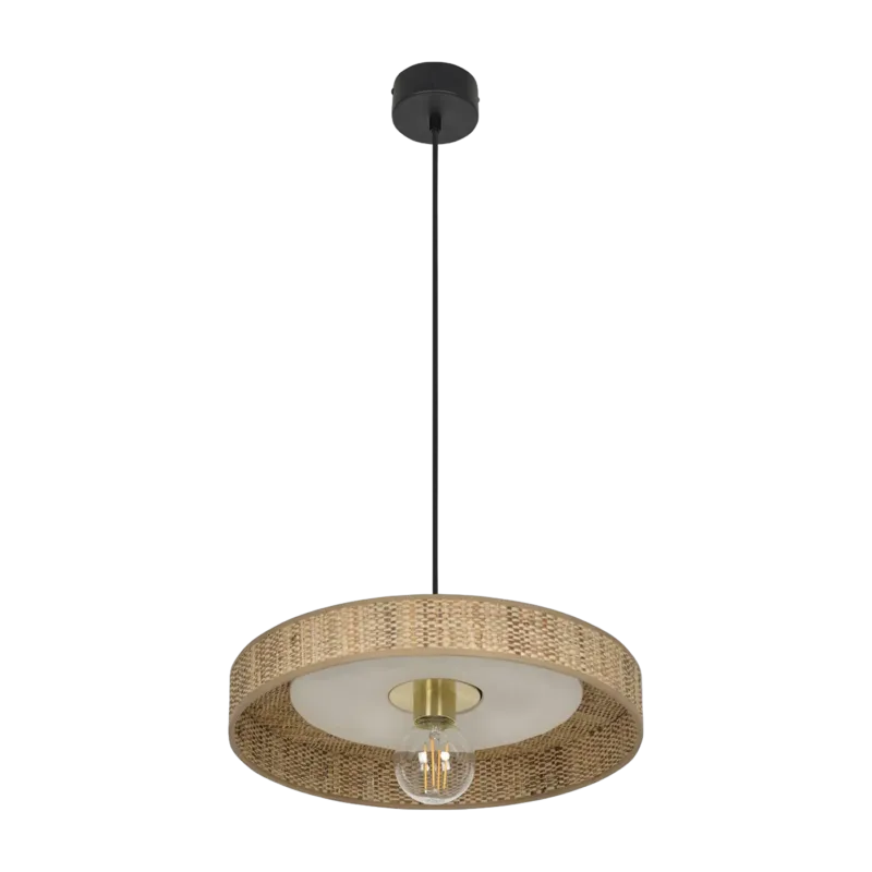 Suspension en fibres naturelles de bana blanc 40 cm Portinatx - Maket set