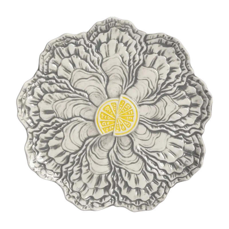 Assiette plate en dolomite gris Oyster - &Klevering