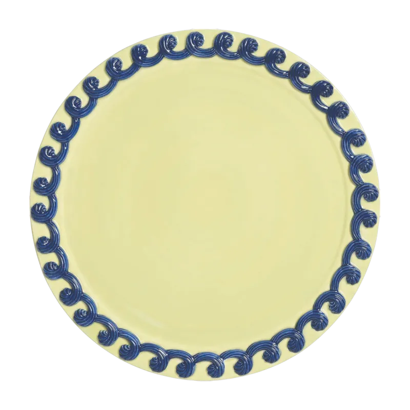 Assiette plate en dolomite vert Whip - &Klevering