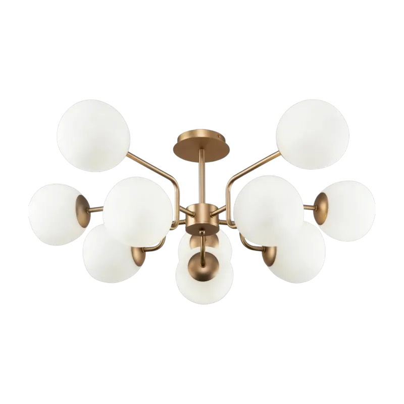 Lustre avec 10 sphères en métal doré Erich - Maytoni
