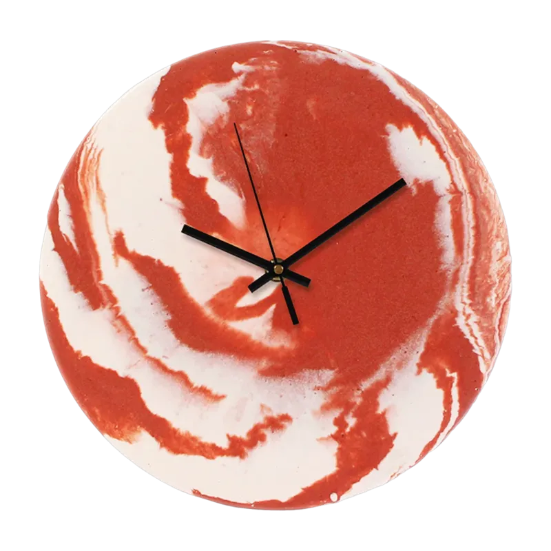 Horloge en roche saline terracotta 27 cm - Studio Rosaroom