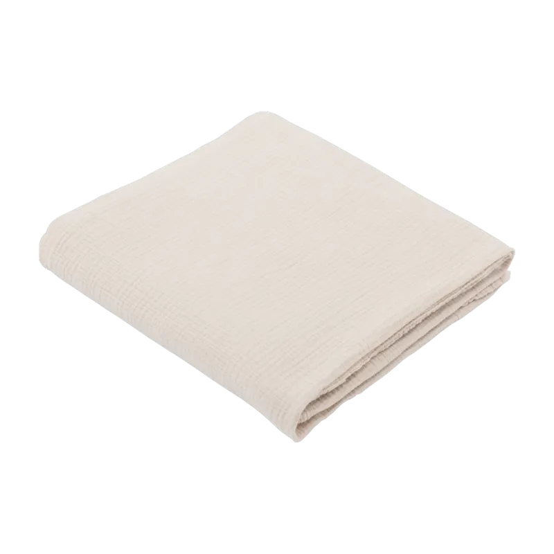 Lange en gaze de coton 90 x 90 cm beige avoine Les Petits - The Cool Republic