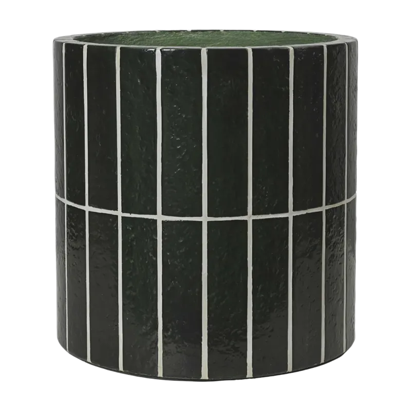 Cache-pot en béton vert foncé 40 x 51 cm Pillar - Ferm Living