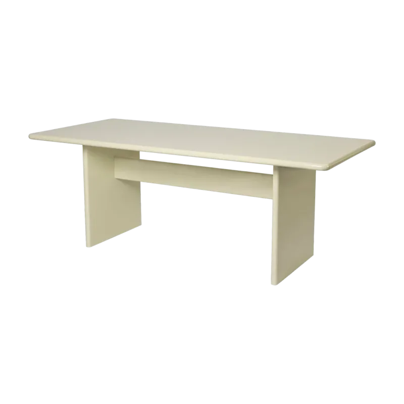 Table à manger en bois blanc 90 x 200 cm Rink - Ferm Living