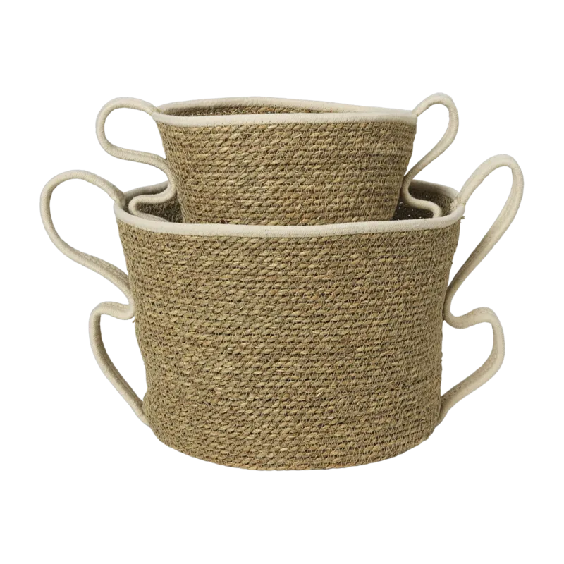 2 Paniers de rangement blanc 31 x 36 cm Verso - Ferm Living
