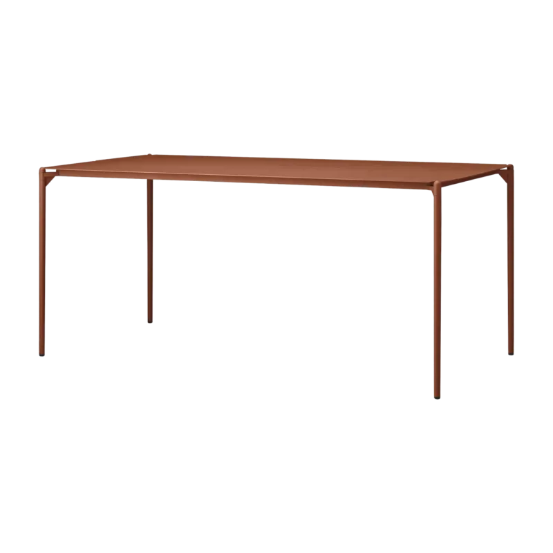 Table à manger rectangluaire en acier terracotta 160 x 80 cm Novo - AYTM