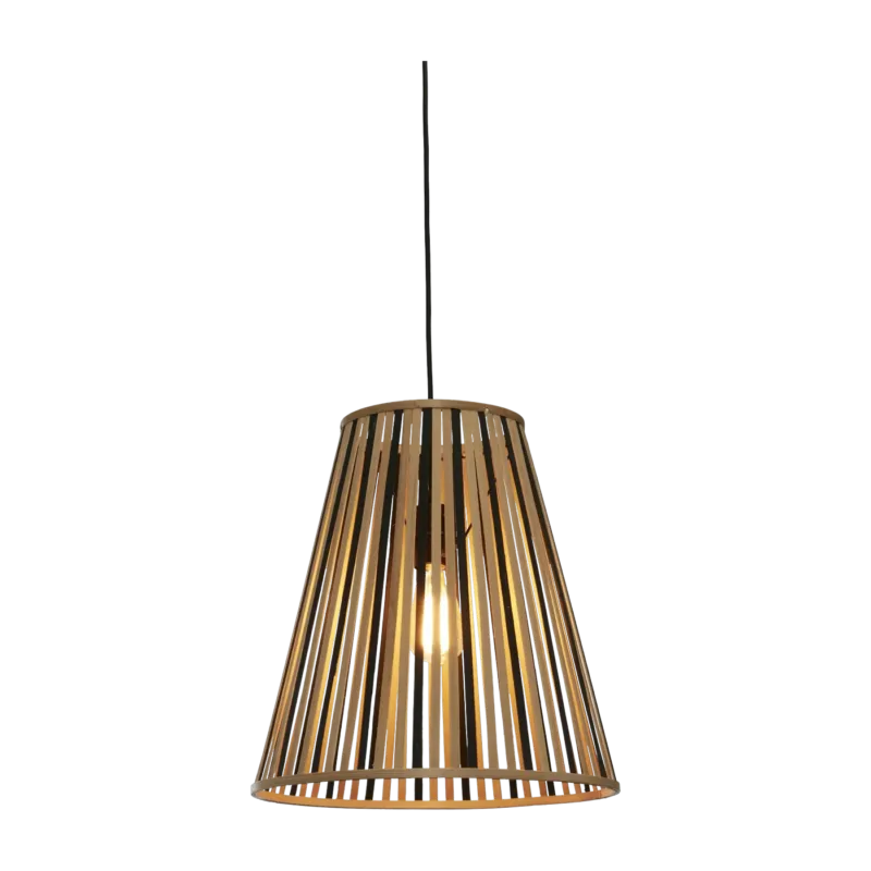 Suspension en bambou noir et naturel 40x42 cm Merapi - Good & Mojo