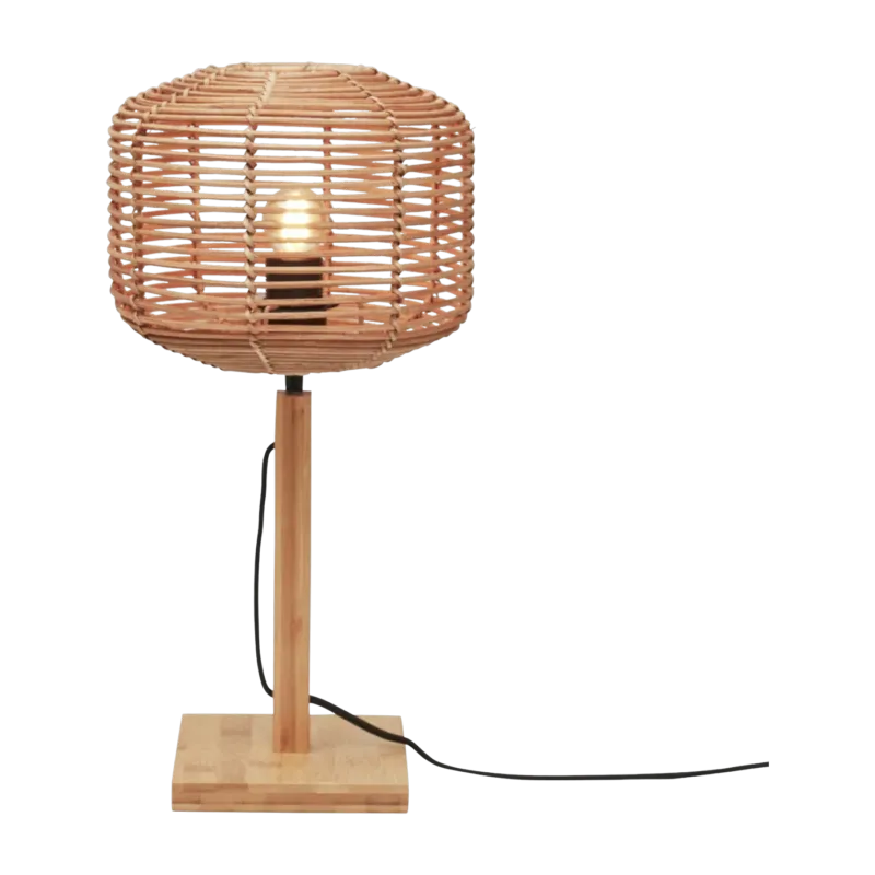 Lampe à poser en bambou naturel avec abat-jour naturel 25x20 cm Tanami - Good & Mojo
