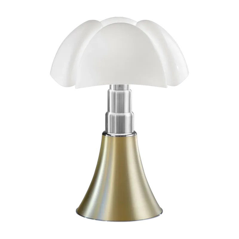 Lampe en acier inox laiton satiné 27 x 35 cm Mini Pipistrello - Martinelli Luce