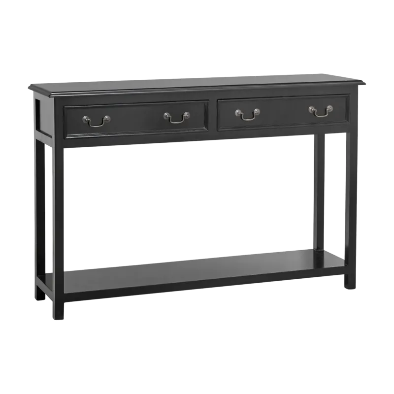 Console à tiroirs en bois de manguier noir 180 cm Moss - Nordal