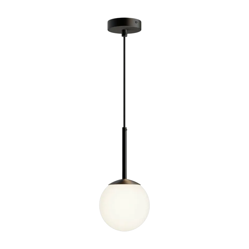 Suspension en verre et métal noir 180 x 15 cm Basic form - Maytoni