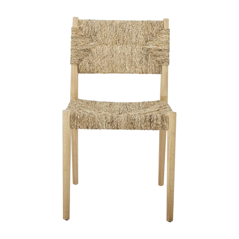 Chaise de salle à manger en jacinthe d'eau et bois Saran - Bloomingville