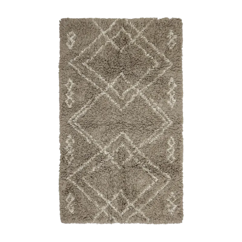 Tapis rectangulaire en coton marron 150x90 cm Edea - Bloomingville