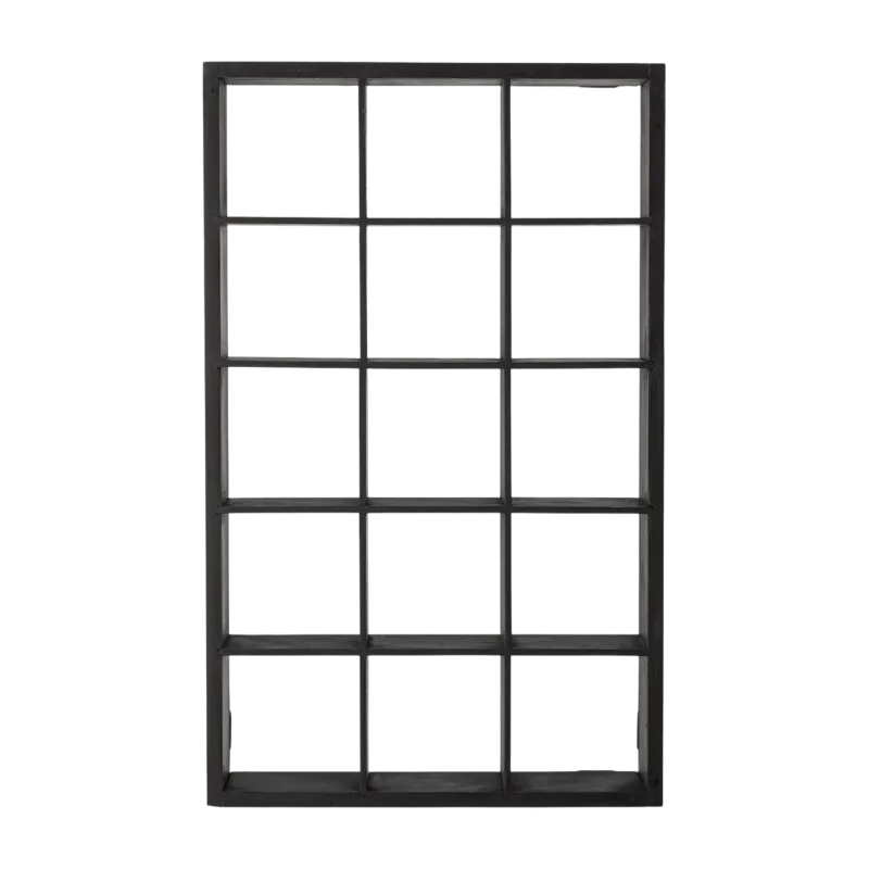 Étagère rectangulaire en bois de sapin noir 66 x 41 cm Olinn - Bloomingville