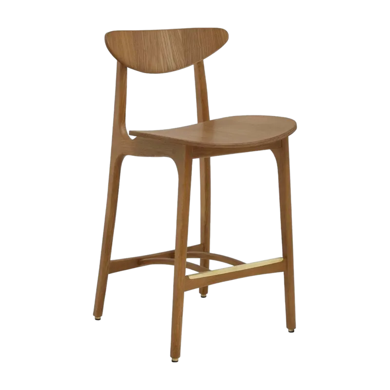 Chaise de bar en frêne foncé 65 cm Timber - 366 Concept