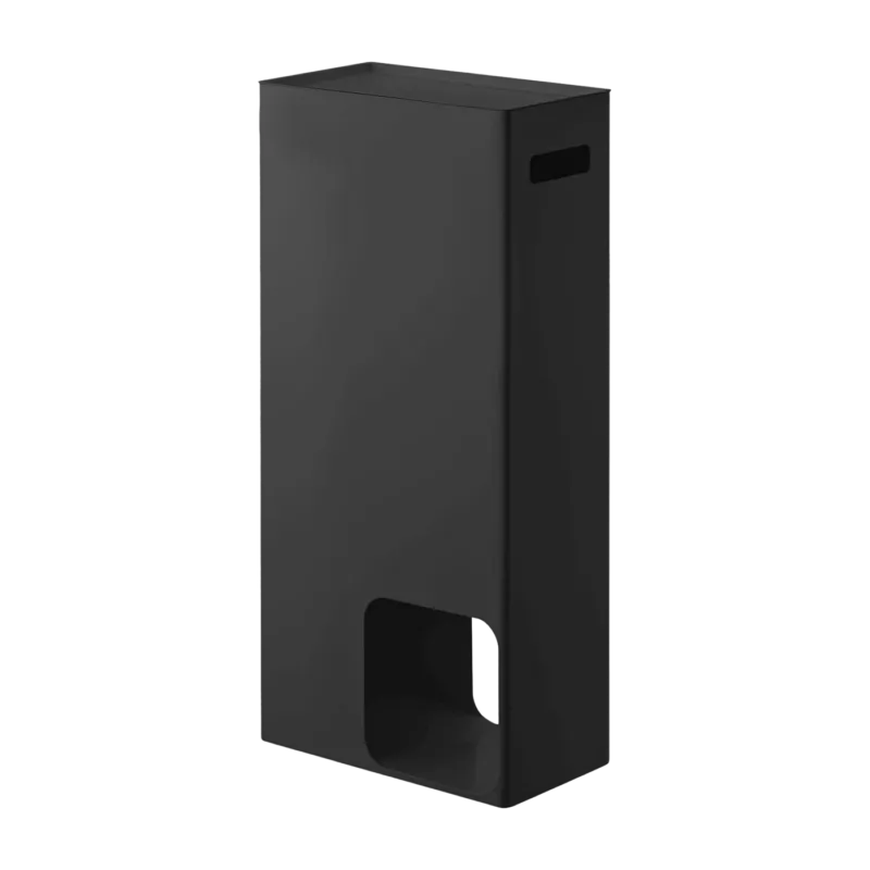 Petit meuble de rangement à papier toilette noir - Yamazaki
