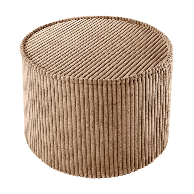Pouf rond en velours côtelé toffee 39,5 x 25 cm - Wigiwama