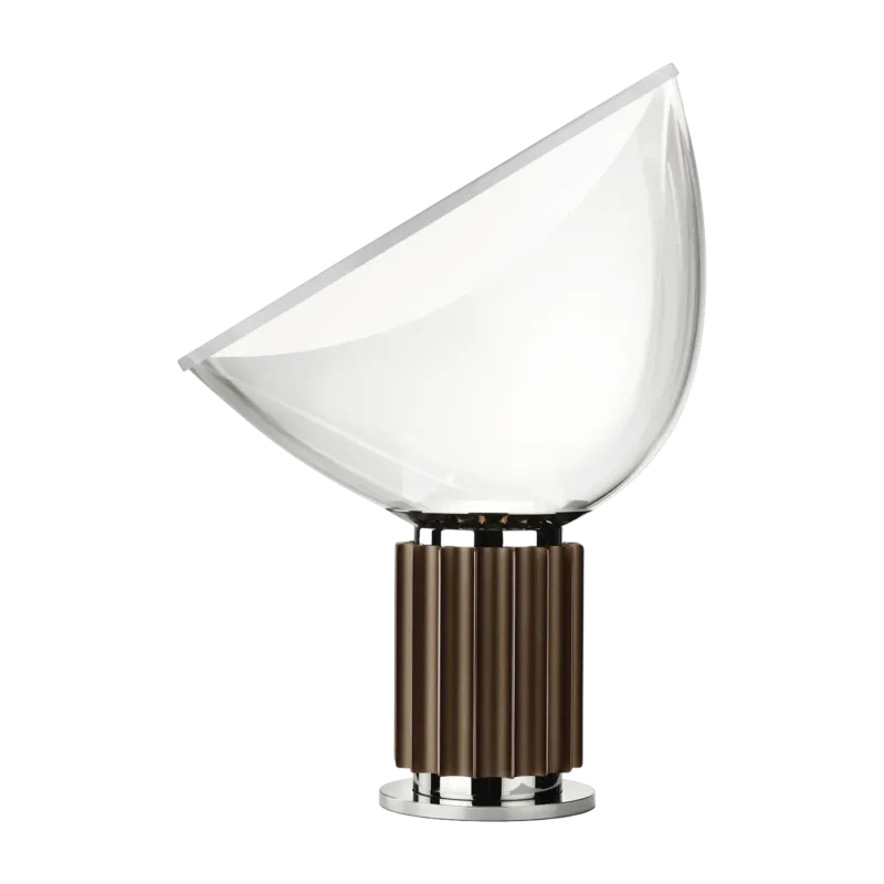 Petite lampe de table design en métal bronze Taccia - Flos