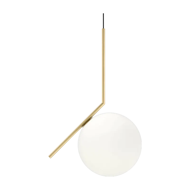 Suspension design en laiton satiné 340 cm IC - Flos
