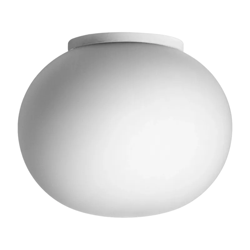 Petite applique design en verre opalin ip44 8,5 x 11,2 cm Glo-Ball - Flos
