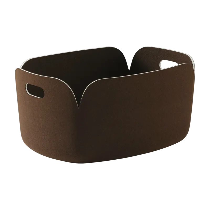 Panier rectangulaire marron foncé Restore - Muuto