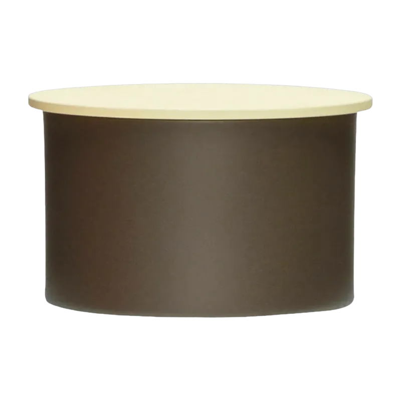 Boîte en poudre de pierre jaune 10x6 cm District - Hübsch