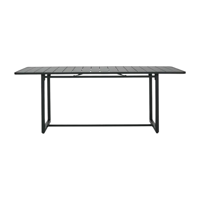 Table rectangulaire en fer noir 200x90 cm Helo - House Doctor