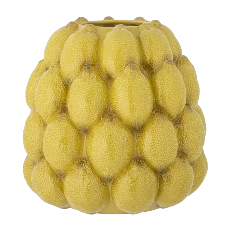 Vase citrons en grès jaune 22 cm Limone - Bloomingville