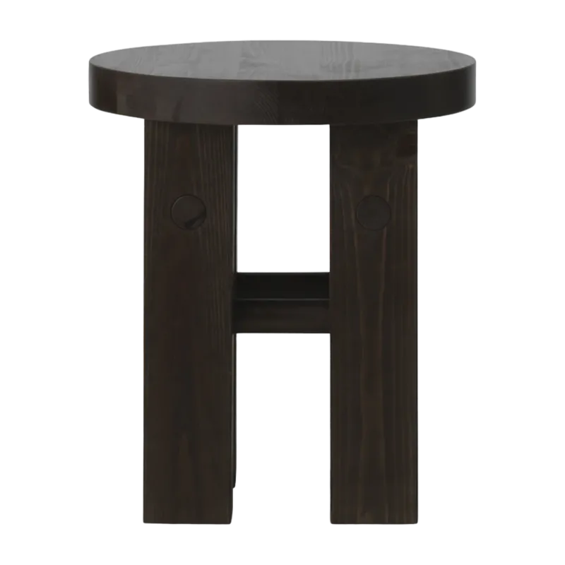 Tabouret en bois de pin foncé 45 x 40 cm Fyr - Normann Copenhagen