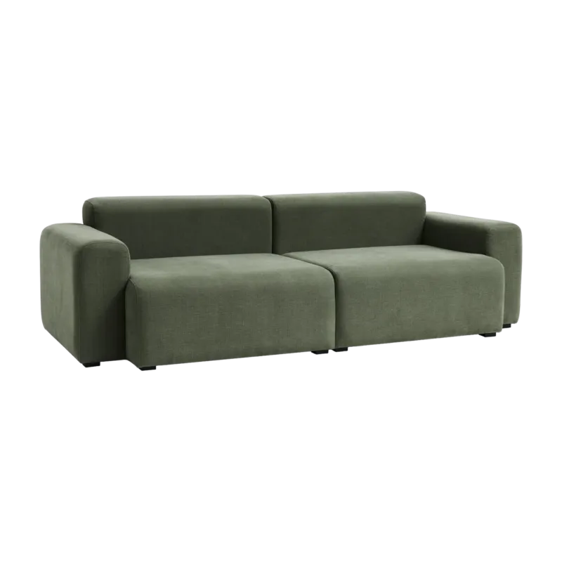 Canapé kaki 2,5 places combinaison 1 linara 100 armrest low Mags 1964 - Hay