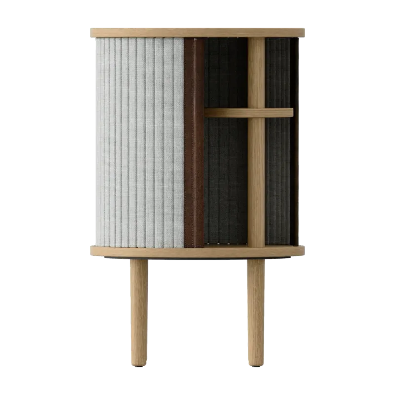 Table d'appoint en chêne naturel gris clair 59,3 x 38 cm Audacious - UMAGE