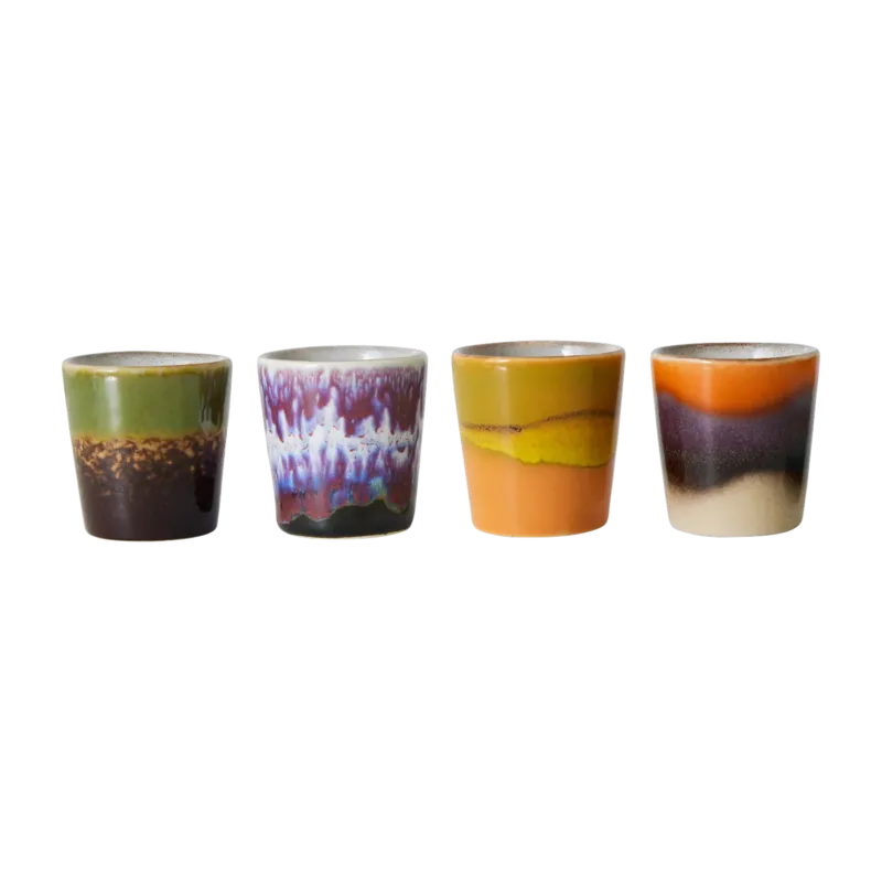 4 coquetiers en céramique îlot Vaisselle 70's - HKliving