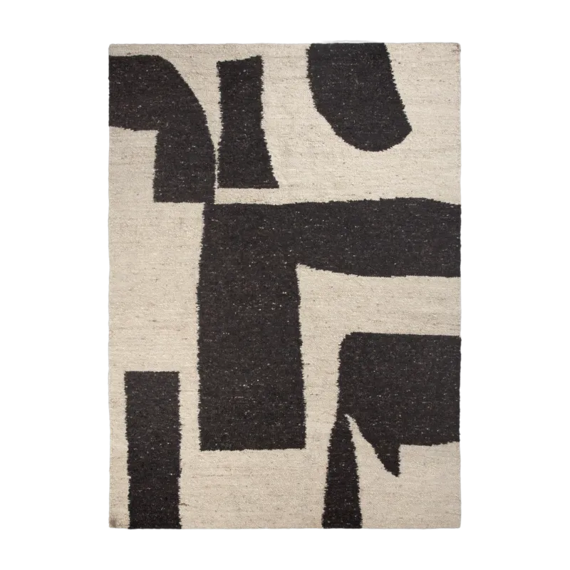 Tapis en laine off-white et coffee 200x300 cm Piece - Ferm Living