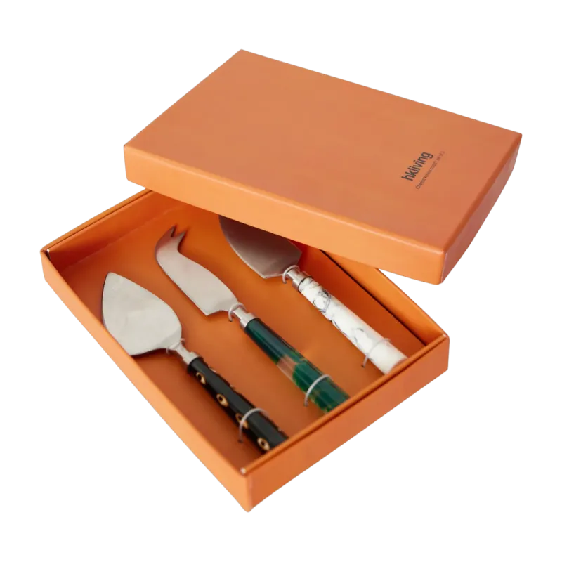 3 Couteaux à fromage en acier et résine Coast Vaisselle 70's - HKliving