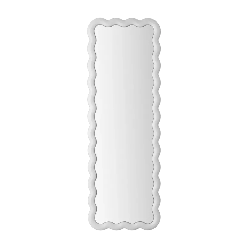 Grand miroir en verre et acier blanc 160 x 55 cm Illu - Normann Copenhagen