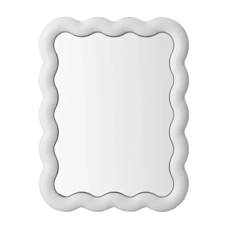 Miroir en verre et acier blanc 65 x 50 cm Illu - Normann Copenhagen
