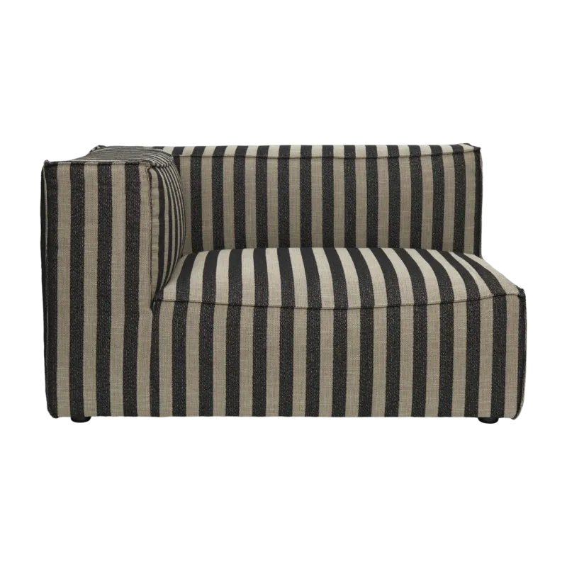 Canapé modulable d'angle gauche en tissu rayé 138 x 108 cm Catena - Ferm Living