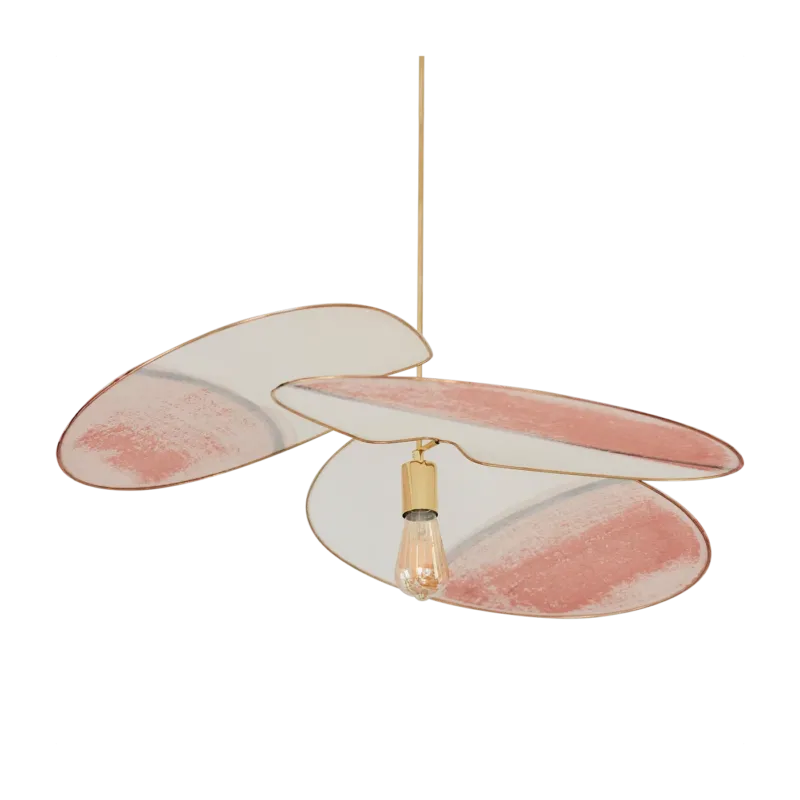 Suspension en coton naturel et sienne 50 cm modèle exclusif Pensée - The Cool Republic x Georges Store