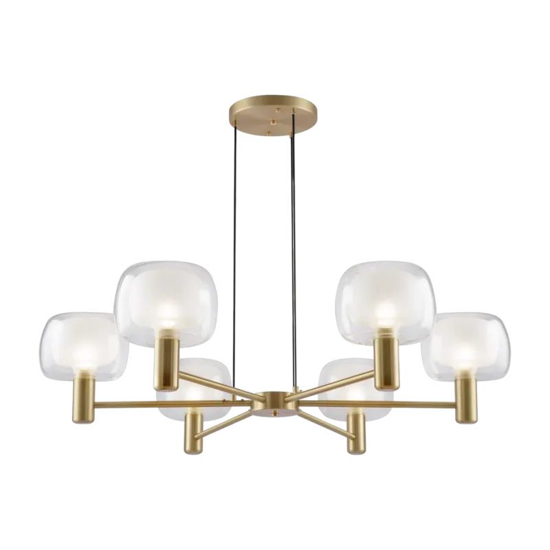Suspension en aluminium doré 6 ampoules Vision - Maytoni