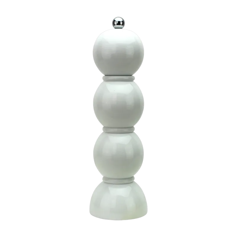 Moulin à sel ou à poivre en bois laqué blanc 24 cm Bobbin - Addison Ross